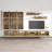 126" Modern Floating Wall Mounted Entertainment Center with 16-Color LED Lighting, High Gloss Finish-2123333688