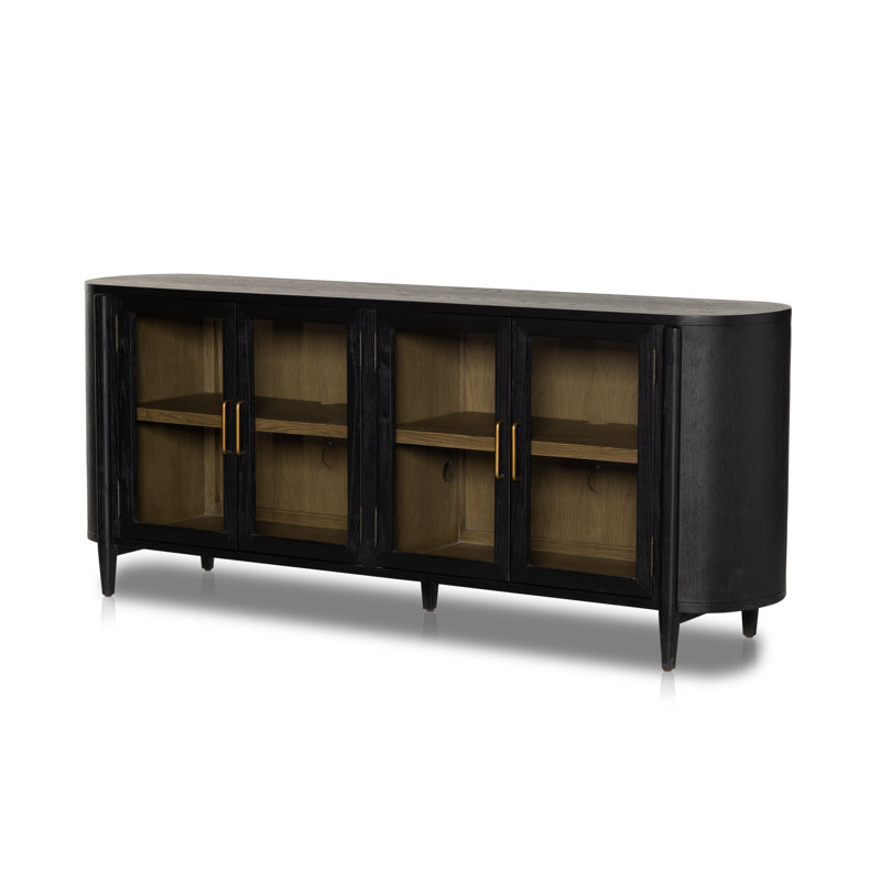 Buffet Cathay de 82 po de largeur, Noir