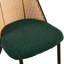 Ensemble de 2 chaises de salle à manger modernes en rotin - Chaises de cuisine à dossier en canne avec pieds en métal Boucle Upholstery-1385094044