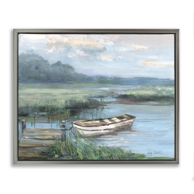 Barque amarrée au bord du lac