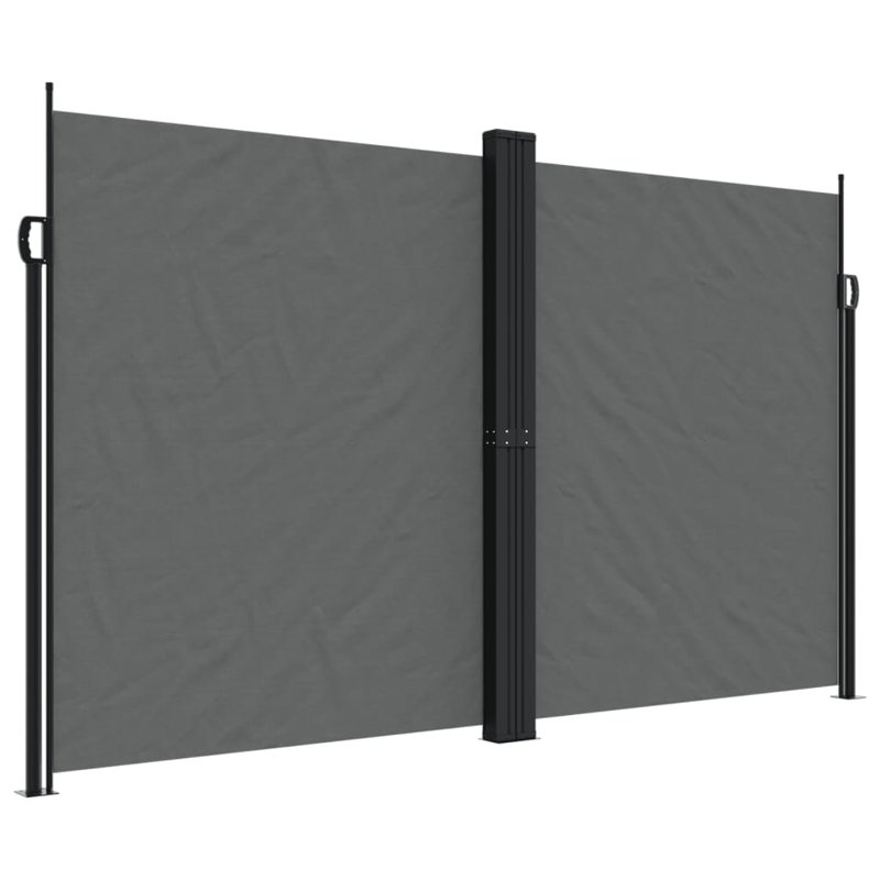 Dakota Fields Retractable Side Awning, 200cm H x 1000cm W, Anthracite