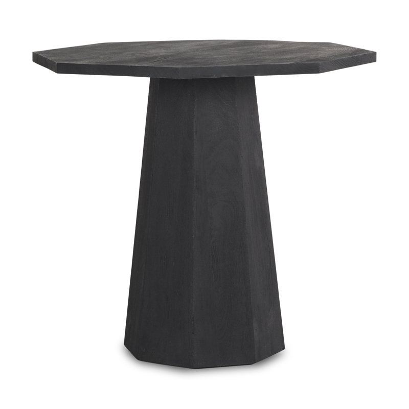 Blockton Solid Wood End Table, Dark Brown