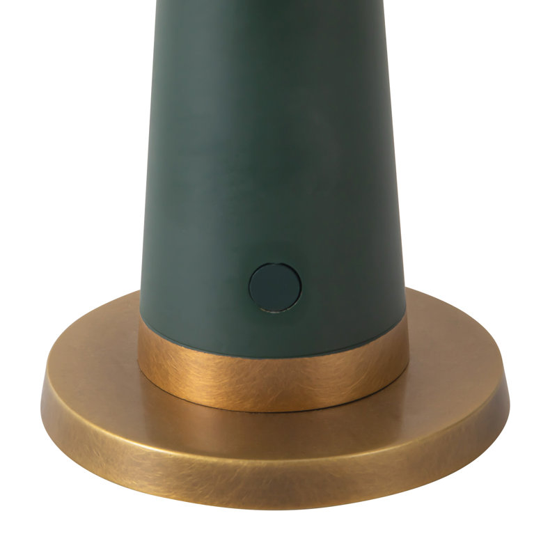Clemence 11-in Red dimmable LED Table Lamp, Green