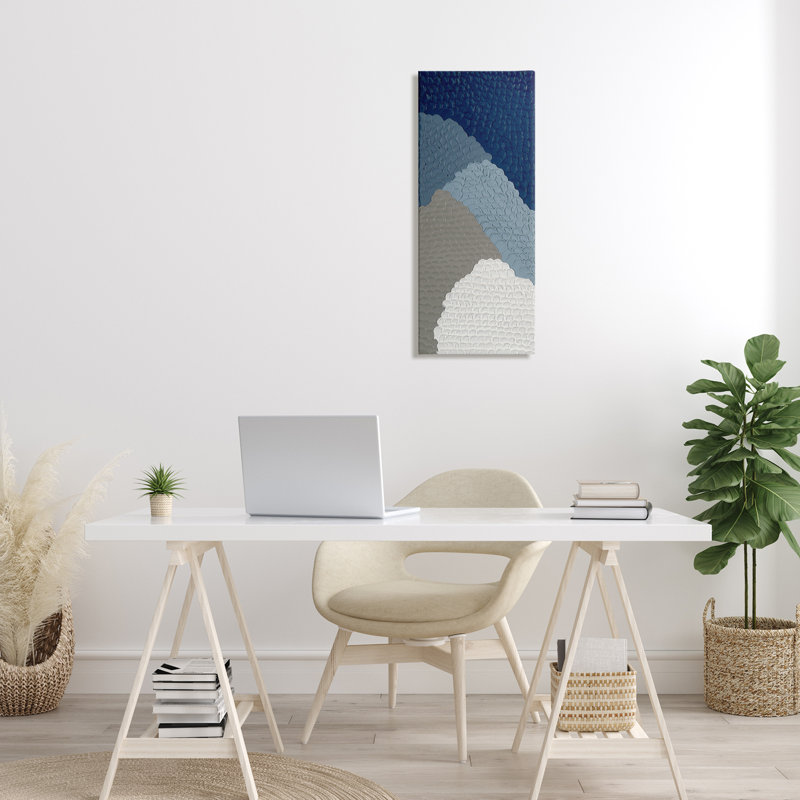 Art moderne sur toile, formes abstraites modernes par Ben Schneider, H 30 po x l 13 po x P 1,5 po