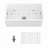 32" Undermount Single Bowl Ceramic Kitchen Sink, Dual Mount White Ceramic Rectangular Deep Single Bowl Sink Basin