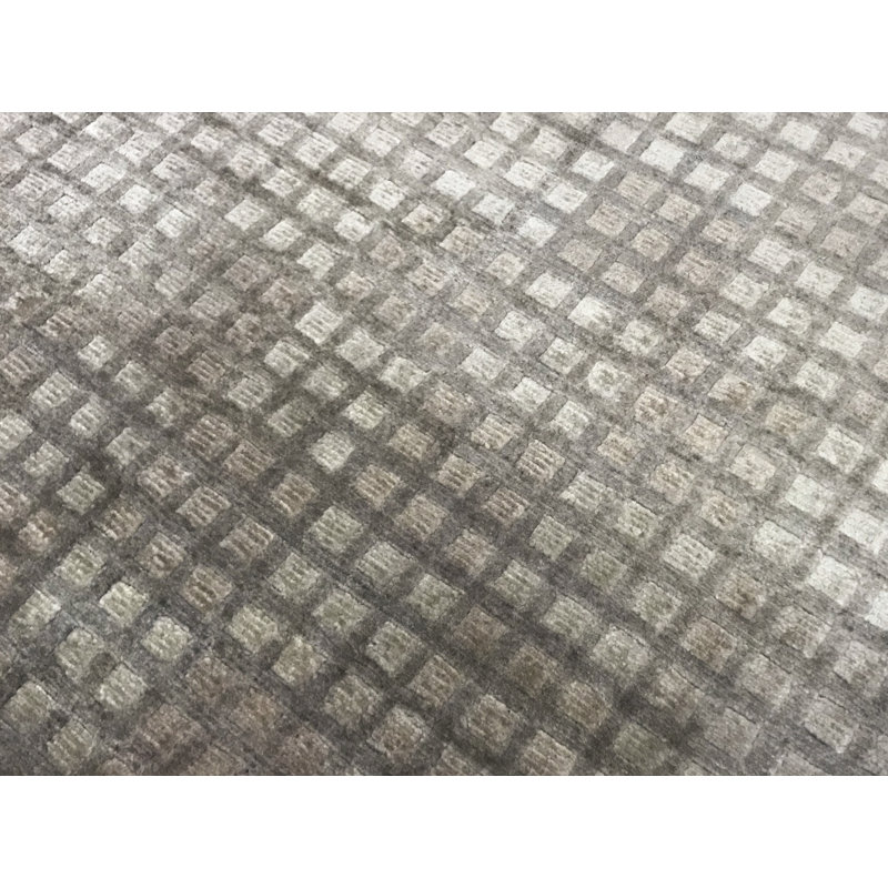 Hand-Knotted High-Quality Brown and Cream Area Rug