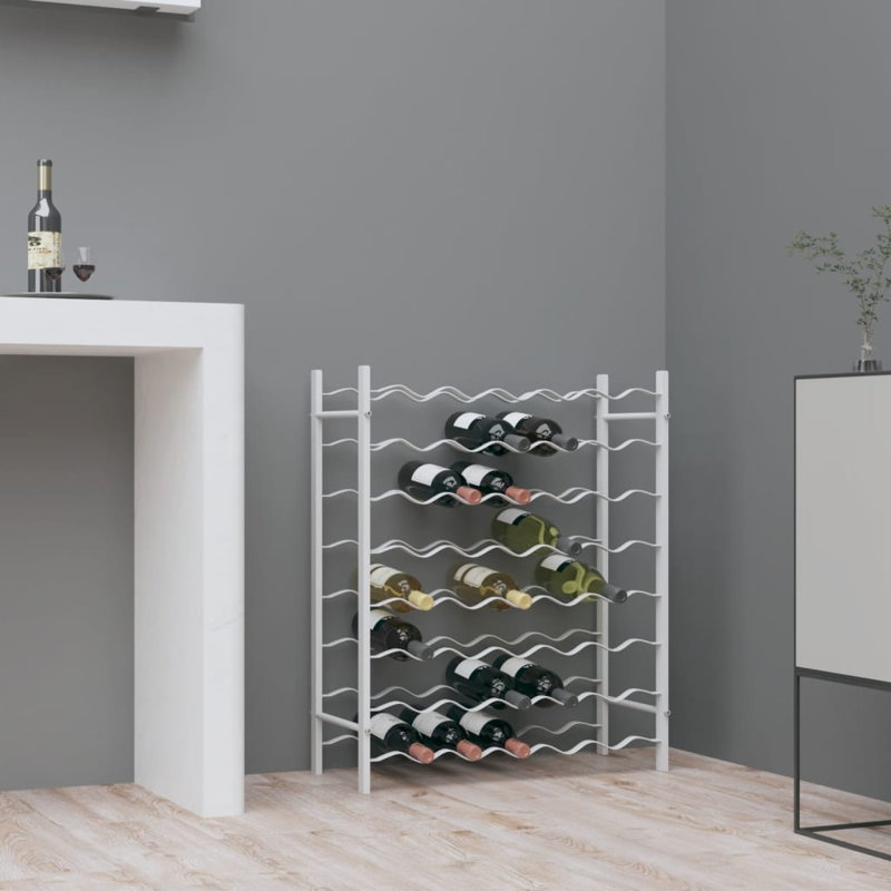 Jarrard Floor Wine Bottle Rack, White