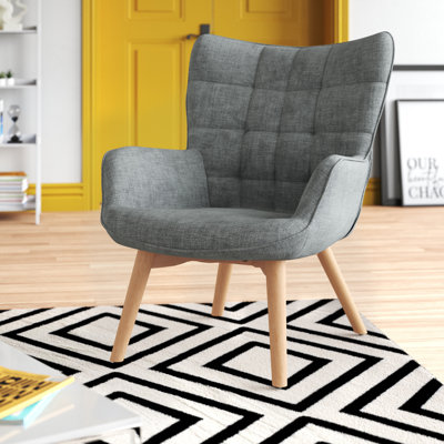 Drucker 68cm Wide Tufted Wingback Chair