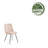 Caiddie Fabric Dining Chair with Steel Legs-1361883596