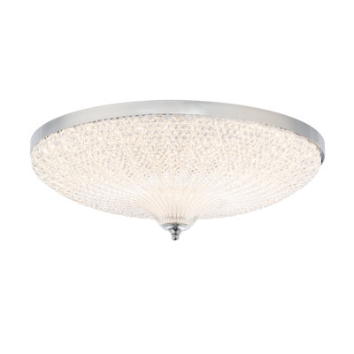 Roma Crystal LED Flush Mount With 3-CCT Color Temperature Selectable Switch (3000K-3500K-4000K)