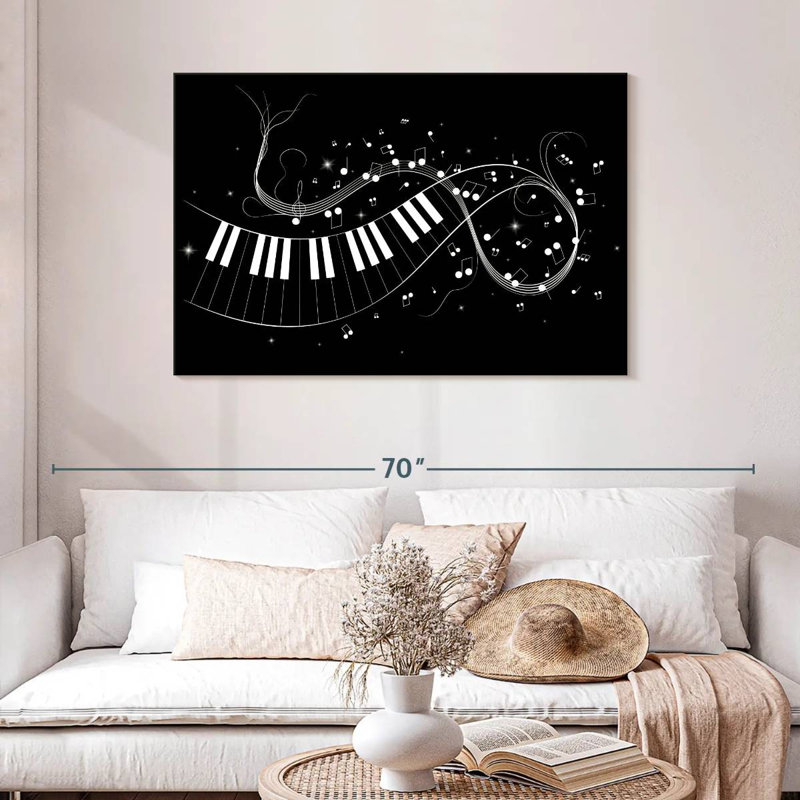 Abarca Piano Key Notes, 30" H x 45" W