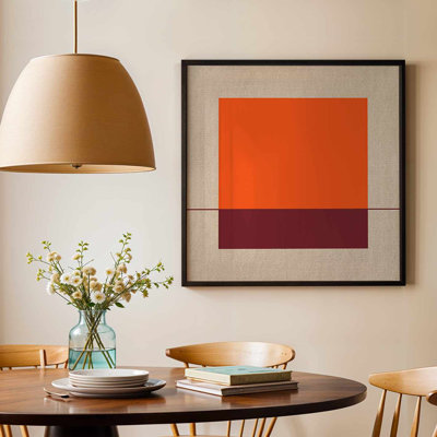 Élégante peinture sur toile encadrée, 29,1 po x 29,1 po | 100% toile avec une épaisseur de 1,4 pouce | Fixation murale facile avec quincaillerie de suspension incluse | Parfait pour le salon, la chambre à coucher ou le bureau