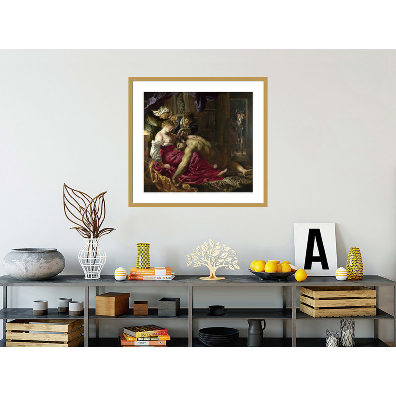 «Samson and Delilah» par Peter Paul Rubens, impression giclée encadrée, 33,5 po H x 35,76 po po