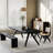 Modern simple rectangular solid wood dining table-365060770