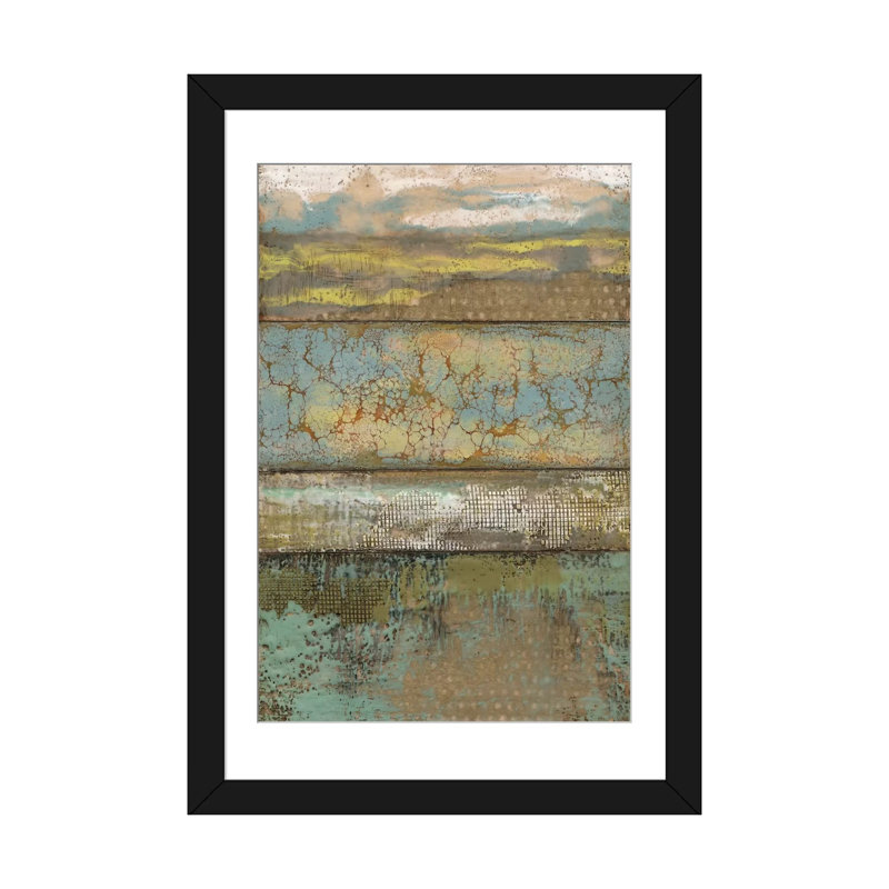 « segmented textures i », impression sur toile, Papier avec cadre noir, H 32 po x l 24 po x P 1 po, Blanc