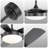 42 Inch Black Ceiling Fan With 22W LED Light And Remote Control MDF Blades Reversible DC Motor