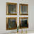 Elegant Mirror Set (4 Pieces), Bright Gold Frame, 15.7 x 15.7 x 1.2 inches | 100% MDF with Laminated Finish, Ecological Flotal-E Mirror | Wall-Mountable, Perfect for Traditional Home Decor & Stylish Interiors