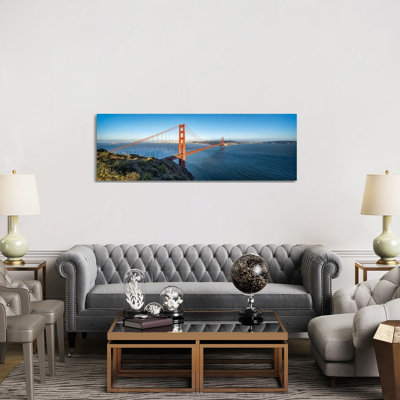 Golden Gate Bridge In San Francisco, California, USA by Jan Becke - Wrapped Canvas Panoramic Print