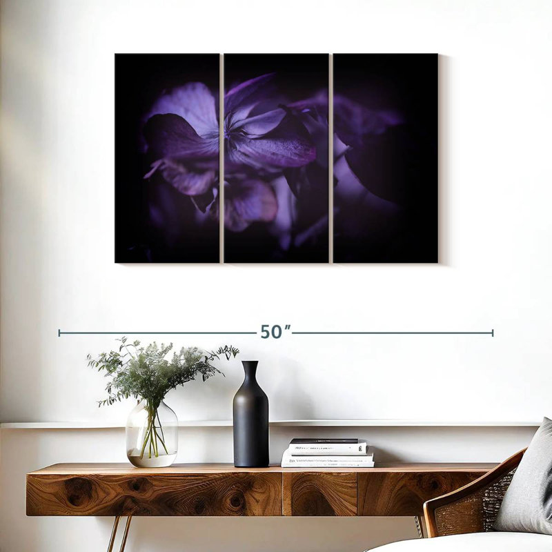 Harnek Purple Hydrangea Flower, 24" H x 38" W
