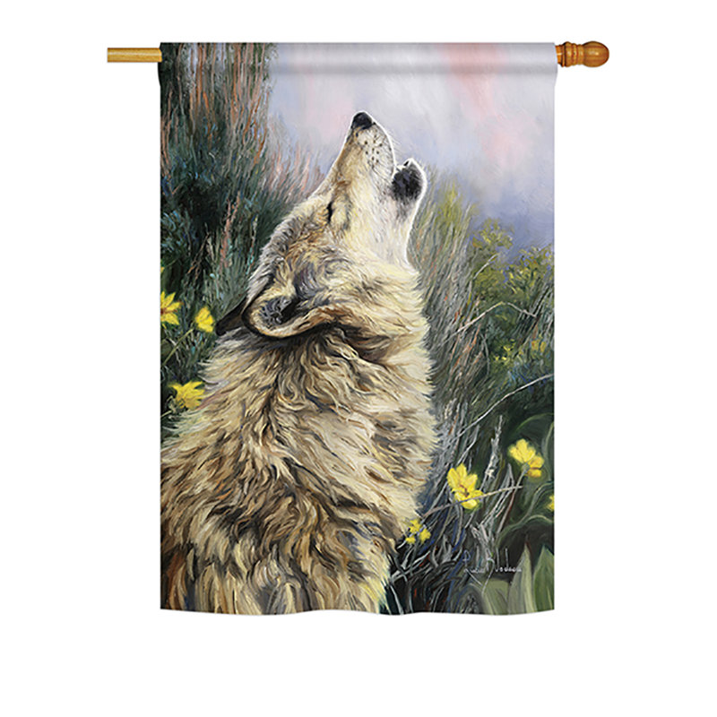 Drapeau de jardin en polyester à 2 côtés call, H 18,5 po x l 13 po