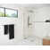 Venus 34 in. x 86.75 in. Fully Frameless Arched Single Fixed Shower Panel