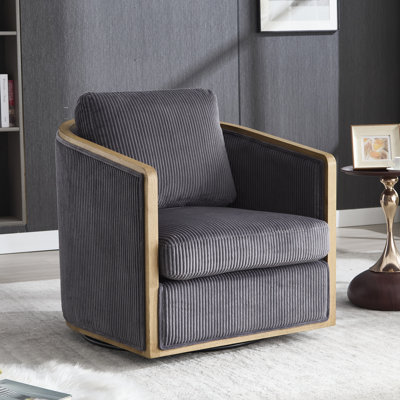 Swivel Barrel Chair, 360 Degree Swivel Barrel Club Chair