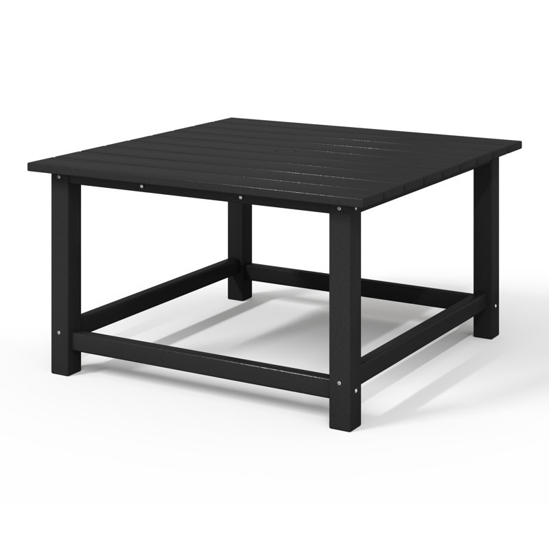 Table basse carrée en polyuréthane 31 po Laguna, Noir, noir, noir, noir