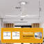 Ventilateur de plafond intelligent à 3 pales de 52 po avec 3 lumières à DEL à intensité variable et télécommande, compatible avec Alexa / Google-204069586