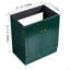 Meuble-lavabo autoportant avec lavabo en résine blanche et 2 portes d'armoire à fermeture en douceur (emballage KD)-1571843573-1571843577