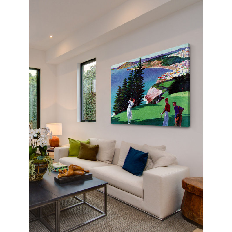 « golfing », reproduction d’impression sur toile, H 20 po x l 30 po x P 1,5 po