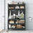 Kitchen Storage Cabinets - Metal Shelves With Strong And Thick Structure, Smooth Movement, Pull, Vertical To Grey Cabinet 12.01 In. Package Height, 41.73 Depth, 250Kg Capacity, 360 Rotating Wheels