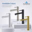 Robinet de lavabo vasque haut à un trou avec finition chromée Blossom - Robinet de meuble-lavabo moderne en laiton massif avec poignée simple et tuyau d'alimentation en eau-26720411