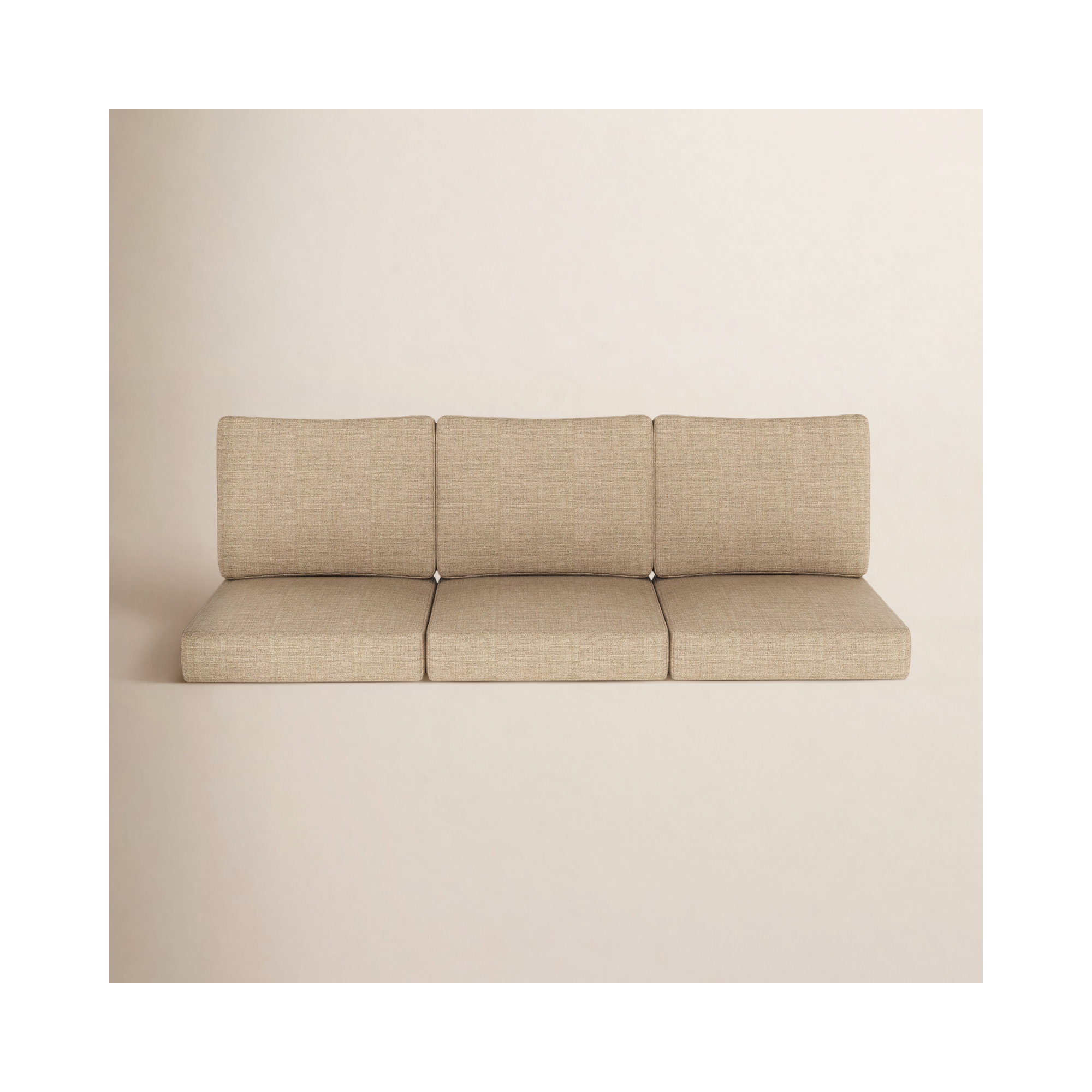 Sunbrella® Outdoor Sofa Seat / Back Cushion, Cast Ash Sunbrella® Plainweave