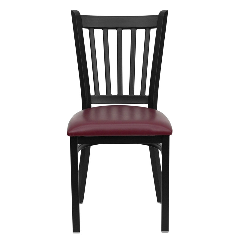 Red Upholstered Metal Mid-Back Bar Chair Set of 2