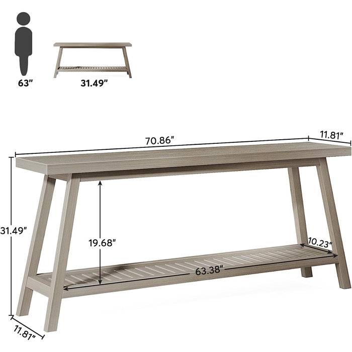 Latitude Run® Nunamaker 70.9'' Console Table & Reviews | Wayfair