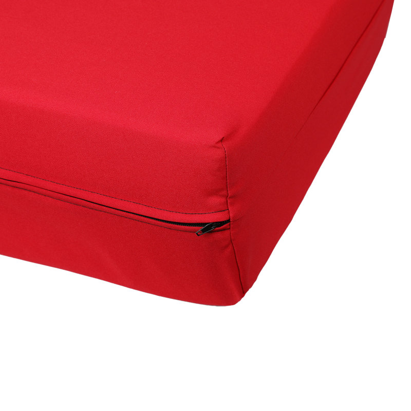 Housse pour canapé-lit réversible en tissu de polyester réversible avec fermeture à glissière 3 côtés, Simple, Rouge