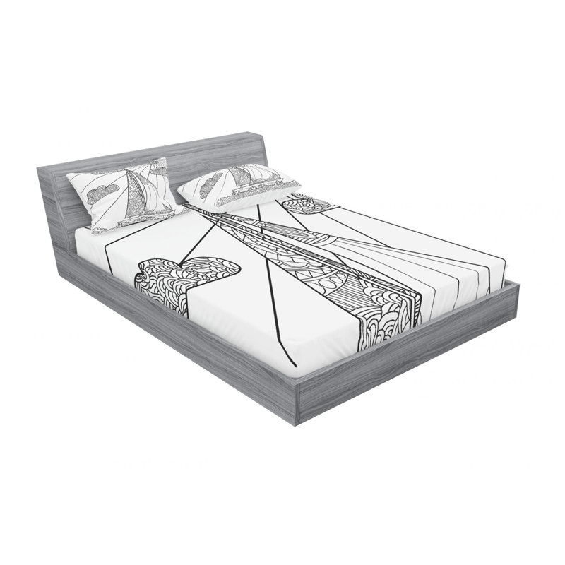 Microfiber Sheet Set, Full Sheet Set with Fitted Sheet