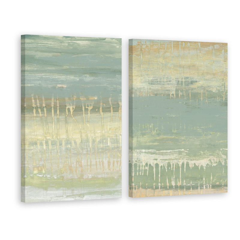 « muteed horizon iii », ensemble de 2 reproductions d’art en acrylique sur toile, H 36 po x l 24 po x L 1,5 po