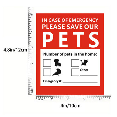 a stickers Pet Alert  Fire  Sticker