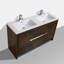 Plateau de meuble-lavabo double blanc avec lavabo 58,75 po Chelsei