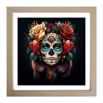Sugar Skull Boho - Framed Print
