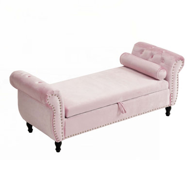 Bentlee Velvet Upholstered Storage Bench 