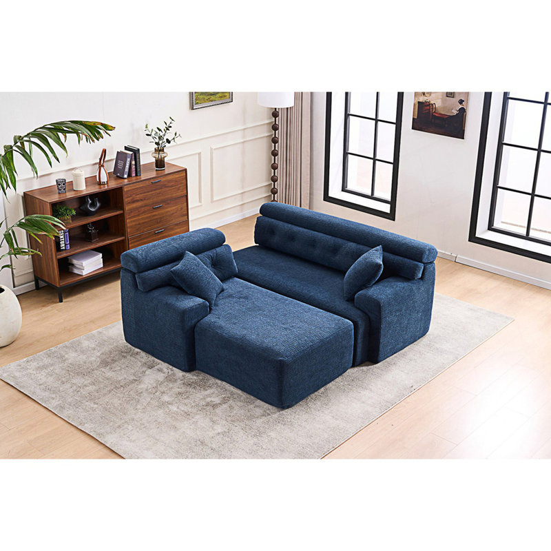 Compression Sofa, Combining Chaise Longue With 2 Pillows