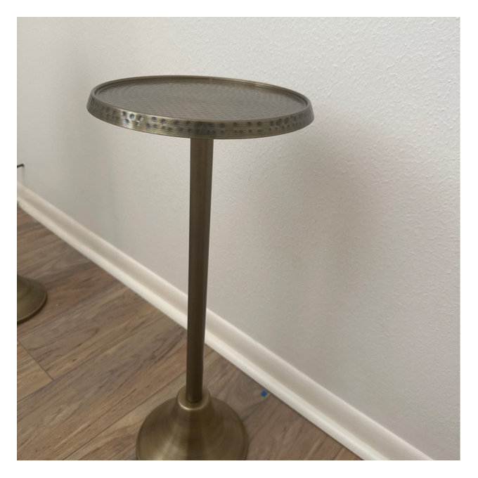 Deanna Iron End Table - 23" H x 9" W x 9" D