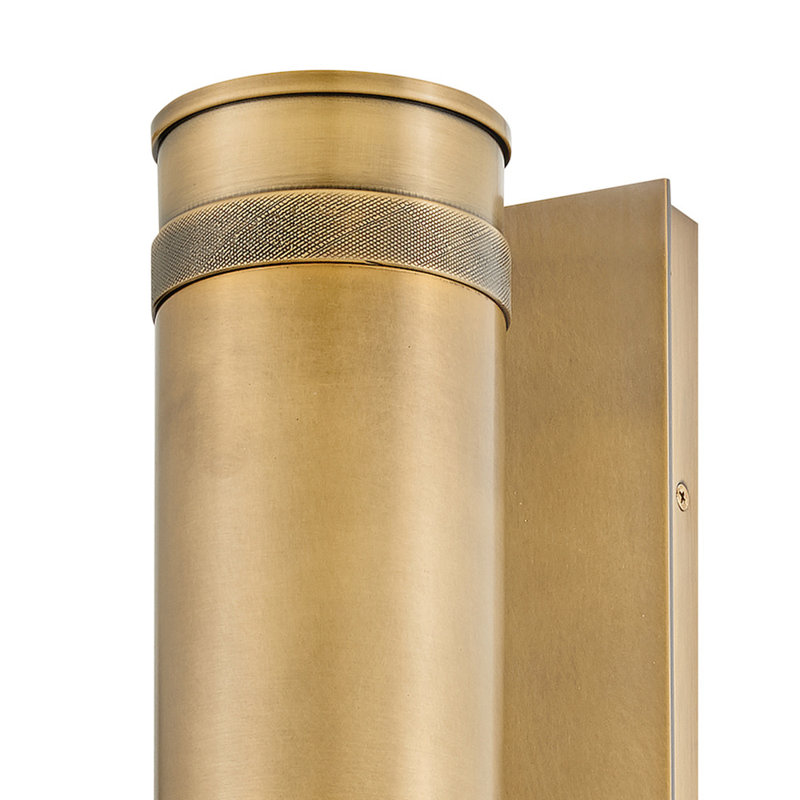 Pratt 19" Aluminum Pivotable Wall Mount Lantern, Heritage Brass