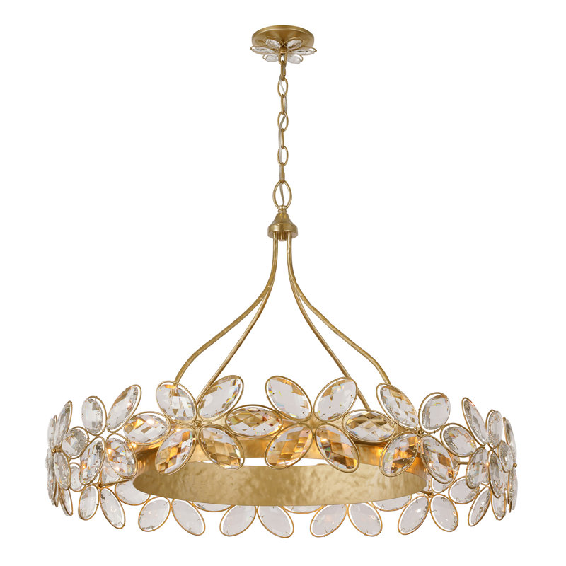 Lustre 14 lumières Marbella en or chatoyant par Breegan Jane