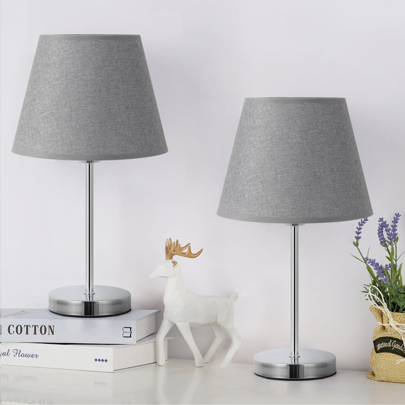 Small Nightstand Lamp with Slender Base Modern