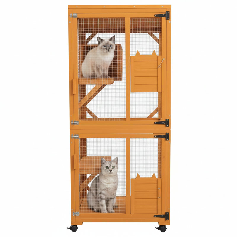 Outdoor housing solution for pets, sized large for cats.