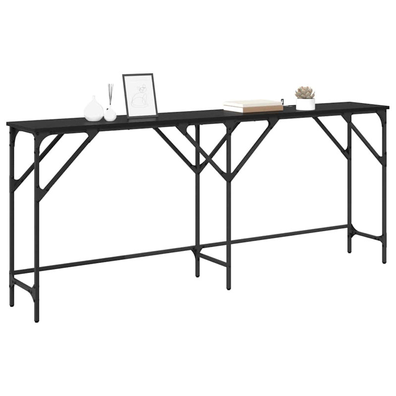 29cm Console Table, Black Oak