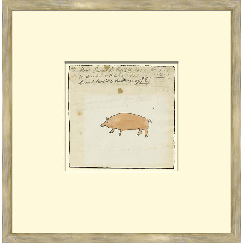 Pig - Sm. Mennonite Ledger Drawing Giclee Print